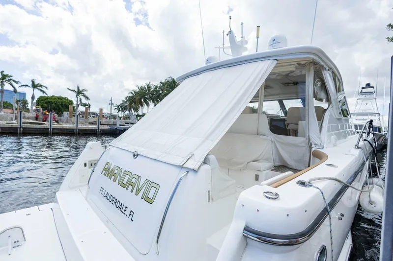 Slide: The Image of 2000 Tiara Yachts 5200 Express docked in Fort Lauderdale marina. - 3