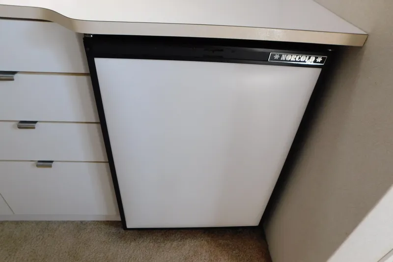 Slide: The Image of Norcold refrigerator in 1993 Silverton 34 Express boat interior. - 43
