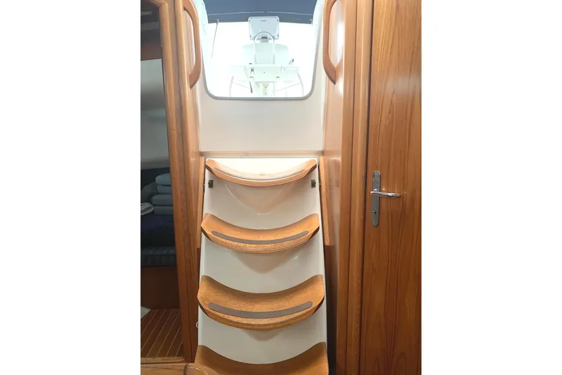 Slide: The Image of Companion way steps lift easily for engine access - 39
