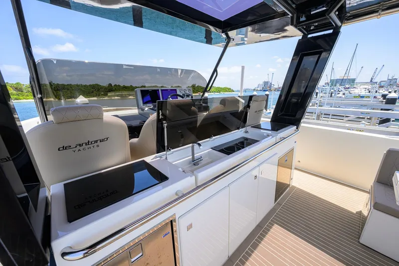 Slide: The Image of 2023 De Antonio Yachts D42 Open interior with sleek design and modern amenities. - 21