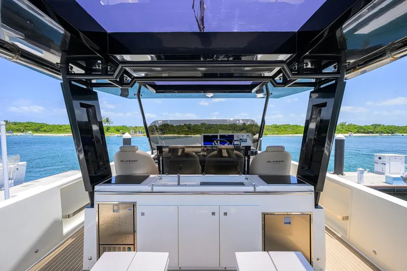 Slide: The Image of 2023 De Antonio Yachts D42 Open luxury yacht interior with sleek design and ocean view. - 20