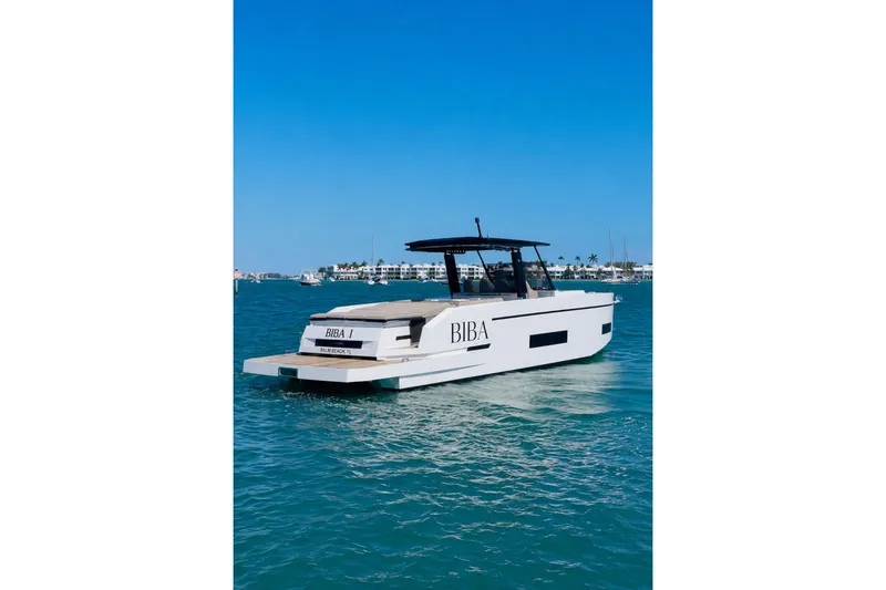 Slide: The Image of 2023 De Antonio Yachts D42 Open cruising on clear blue waters. - 55