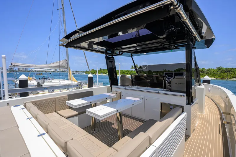 Slide: The Image of Luxurious 2023 De Antonio Yachts D42 Open with spacious seating and sleek design. - 12