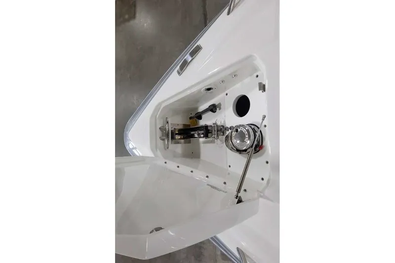 Slide: The Image of 2027 Formula 360 Crossover Bowrider OB anchor compartment, showcasing sleek design and functionality. - 51