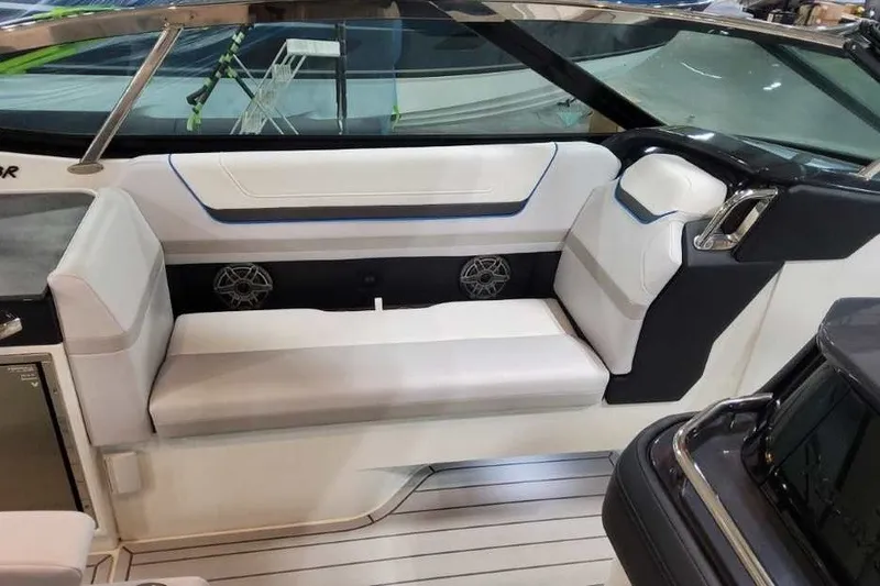 Slide: The Image of 2027 Formula 360 Crossover Bowrider OB interior with white seating and modern design. - 32