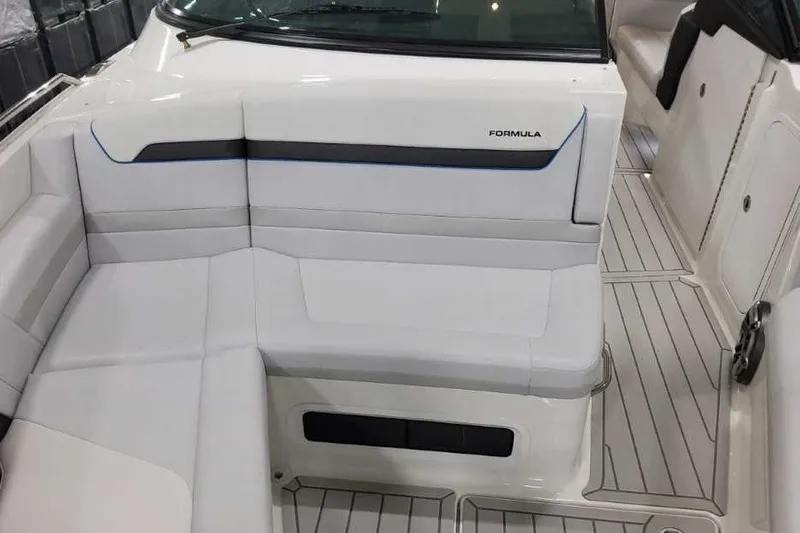 Slide: The Image of 2027 Formula 360 Crossover Bowrider OB interior with sleek seating and modern design. - 49