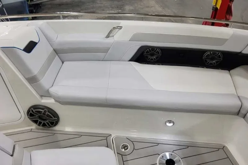 Slide: The Image of 2027 Formula 360 Crossover Bowrider OB interior with sleek seating and modern design. - 43