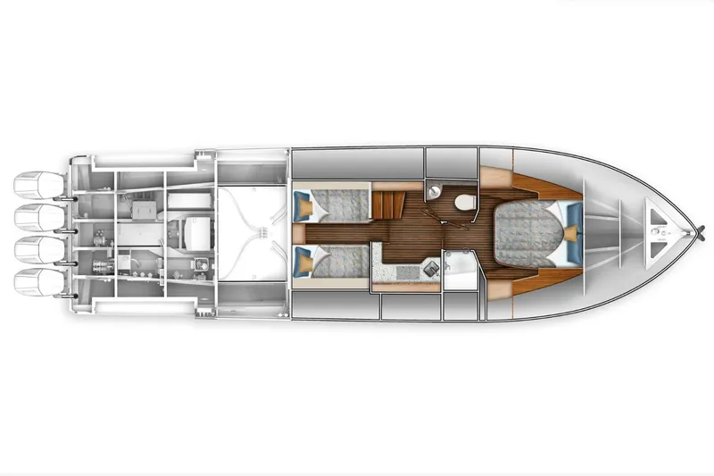 Slide: The Image of 2027 Valhalla Boatworks V-46 SY floor plan with detailed interior layout. - 3