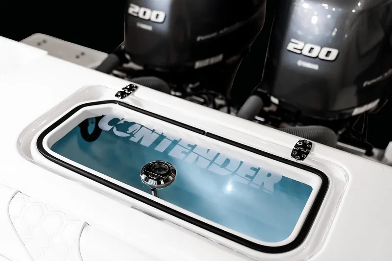 Slide: The Image of Manufacturer Provided Image: 2026 Contender 28 Tournament boat with dual 200 horsepower engines, featuring sleek design. - 7