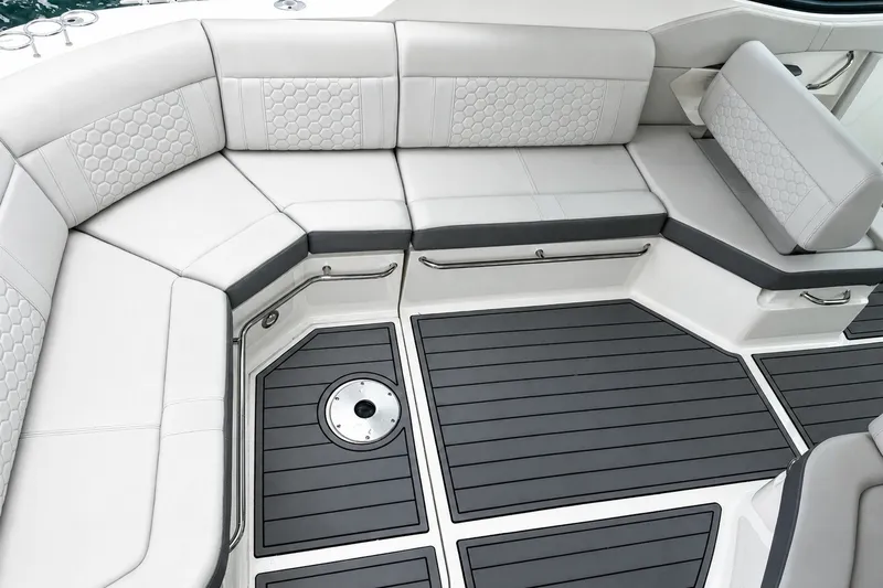 Slide: The Image of Luxurious seating area on 2022 Sea Ray Sundancer 320 Coupe Outboard with sleek design. - 20