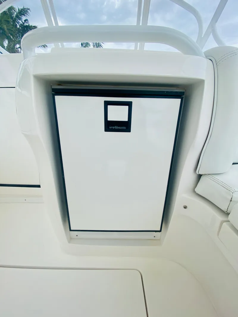 Slide: The Image of Built-in refrigerator on a 2008 Intrepid 390 Sport Yacht. - 42