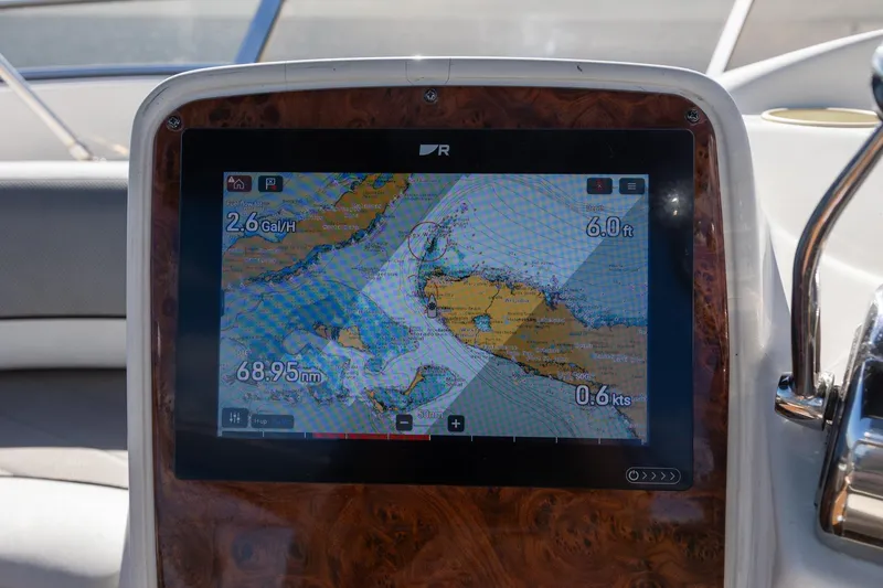 Slide: The Image of Navigation display on 2004 Meridian 411 Sedan showing nautical map and data. - 9