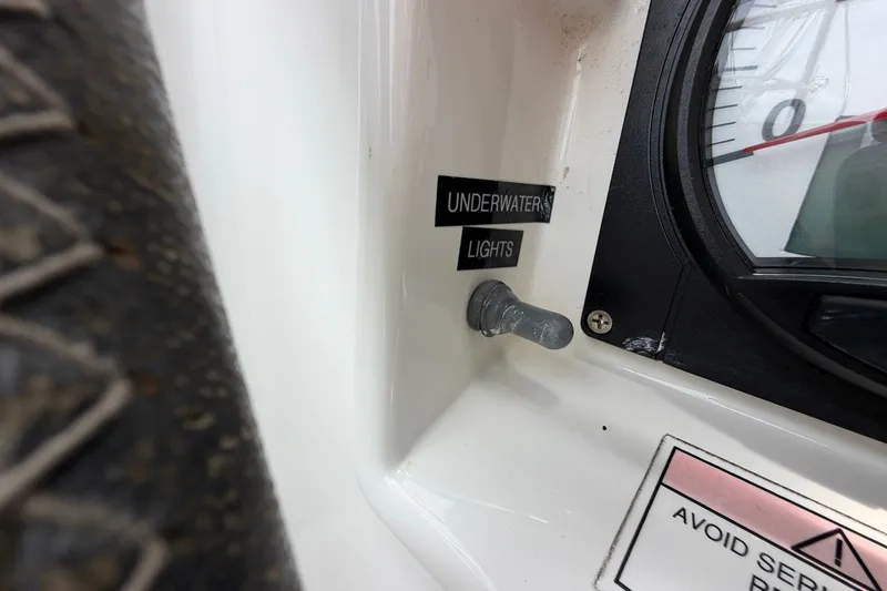 Slide: The Image of Underwater lights switch on 2017 Beneteau Oceanis 45 yacht dashboard. - 58