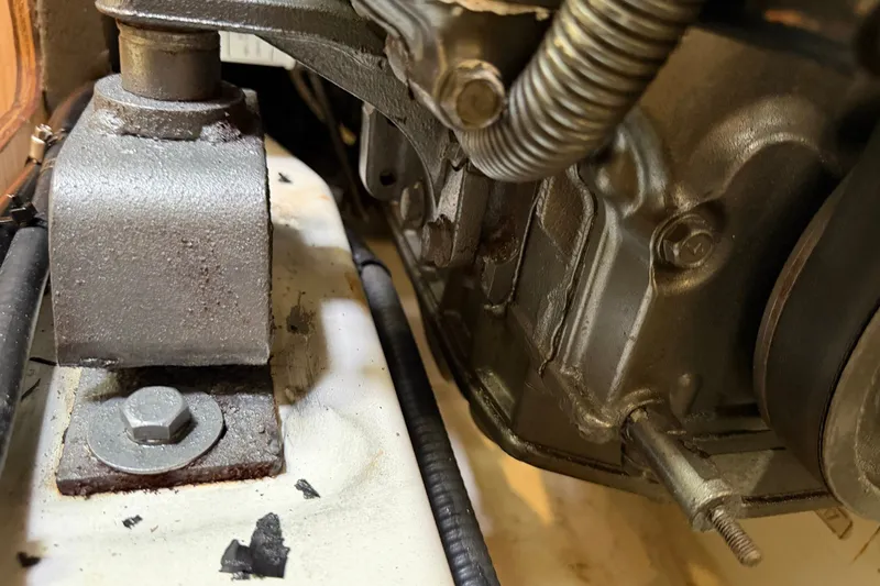 Slide: The Image of Engine mount detail of a 2017 Beneteau Oceanis 45 sailboat. - 49