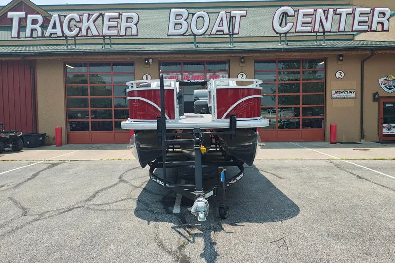 Slide: The Image of 2026 Sun Tracker Sportfish 24 XP3 pontoon boat at Tracker Boat Center. - 3