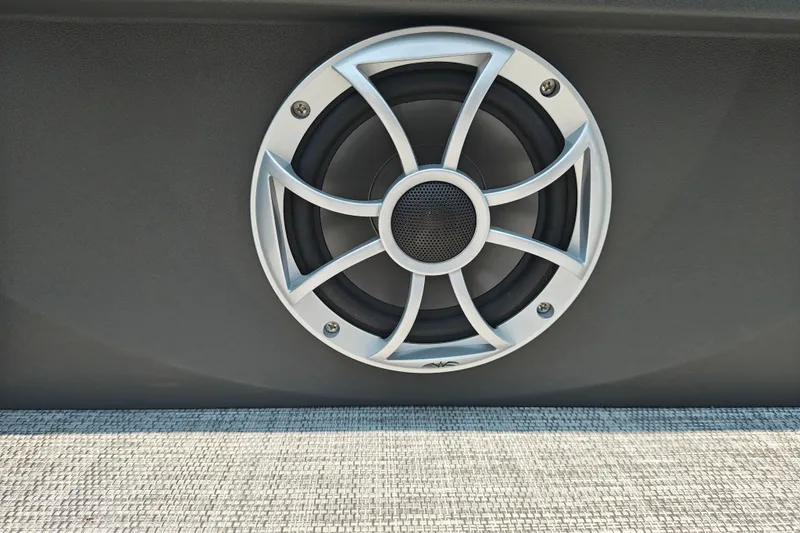 Slide: The Image of Speaker on 2026 Sun Tracker Sportfish 24 XP3 boat, featuring sleek design. - 14