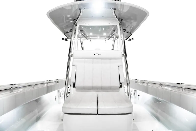 Slide: The Image of Manufacturer Provided Image: 2026 Contender 35 ST boat interior with sleek white seating and modern design. - 6