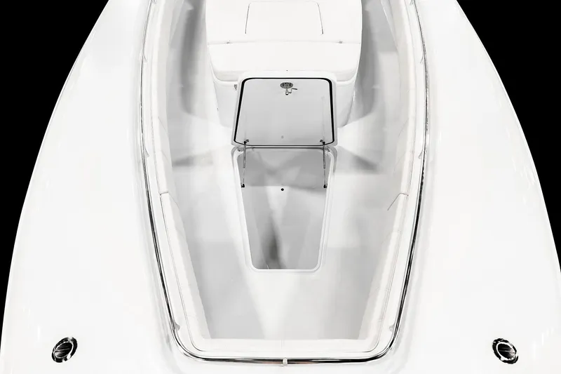Slide: The Image of Manufacturer Provided Image: 2026 Contender 44 Fisharound boat deck with open storage compartment. - 6