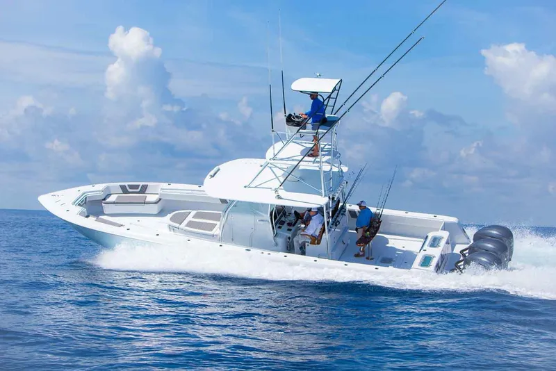 Slide: The Image of Manufacturer Provided Image: 2026 Contender 44 ST boat cruising on open sea - 5