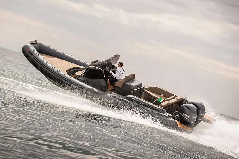 Slide: The Image of Manufacturer Provided Image: 2022 SACS Strider 900 speedboat cruising on open water. - 27