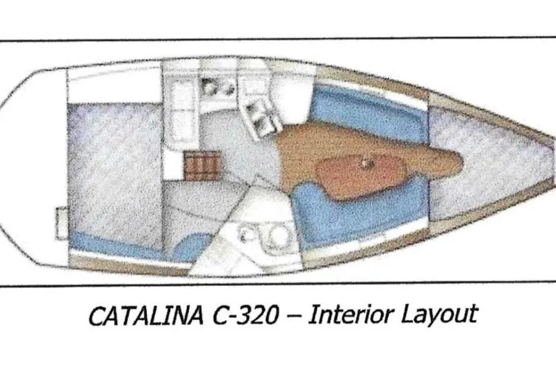 Slide: The Image of Interior layout for Catalina 320 - 25