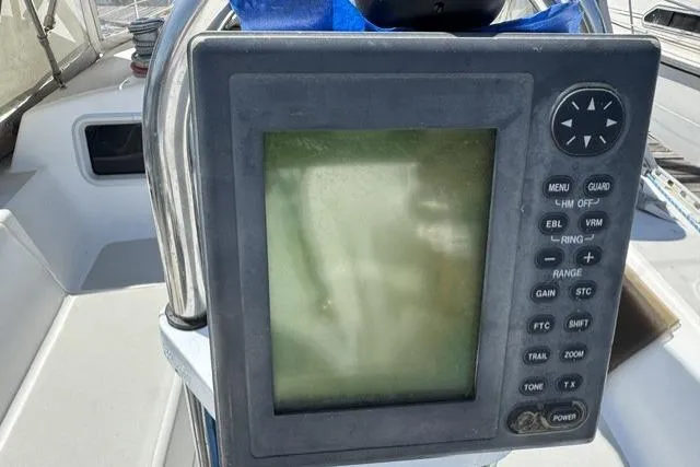 Slide: The Image of Close-up of a navigation system on a 1990 J Boats J/37 sailboat. - 15