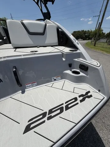 Slide: The Image of 2026 Yamaha 252XE with sleek design and comfortable seating area. - 12