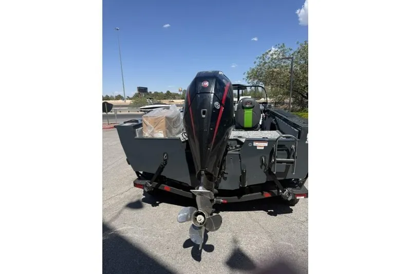 Slide: The Image of 2026 Ranger VX1888 WT boat with powerful outboard motor on trailer. - 5