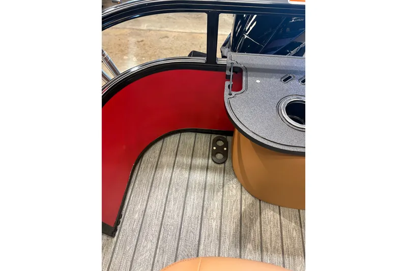 Slide: The Image of Interior view of 2026 Ranger 223F boat, featuring sleek design and modern finishes. - 16
