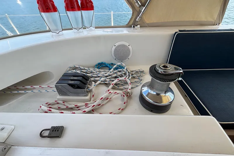 Slide: The Image of Sailing equipment on a 2002 Passport 470 Center Cockpit yacht deck. - 35