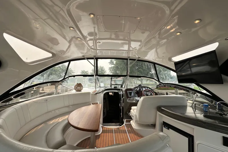Slide: The Image of Luxurious interior of 2008 Regal Commodore 4060 yacht with modern amenities and sleek design. - 6