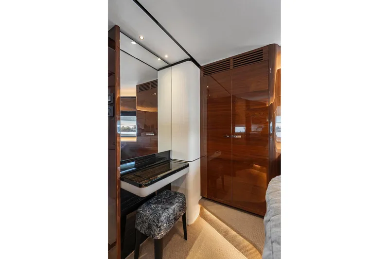 Slide: The Image of Luxurious interior of 2018 Princess Y75 yacht with elegant wood finishes and modern design. - 35