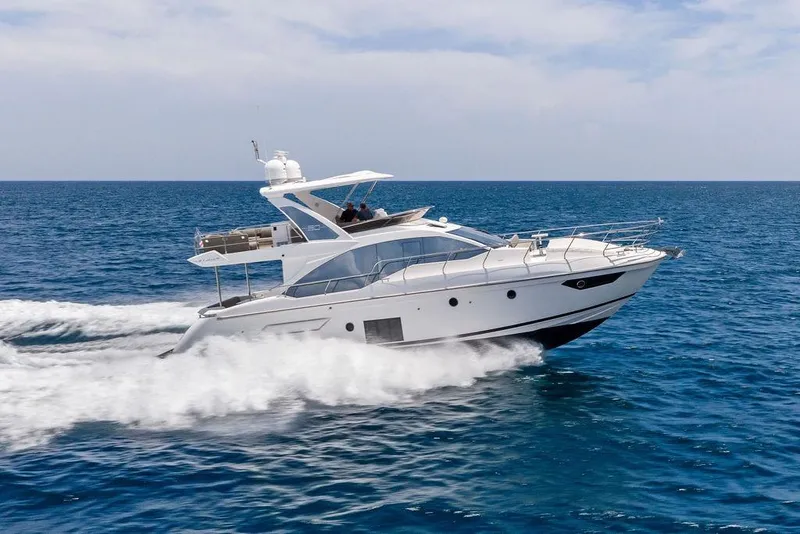 Slide: The Image of Azimut Fly 50 yacht cruising on open sea, 2022 model. - 9