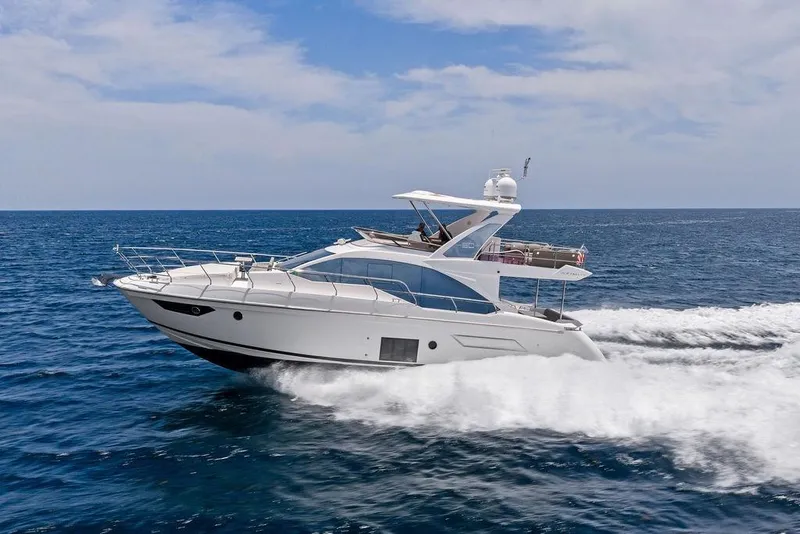 Slide: The Image of Azimut Fly 50 yacht cruising on open sea, 2022 model. - 5