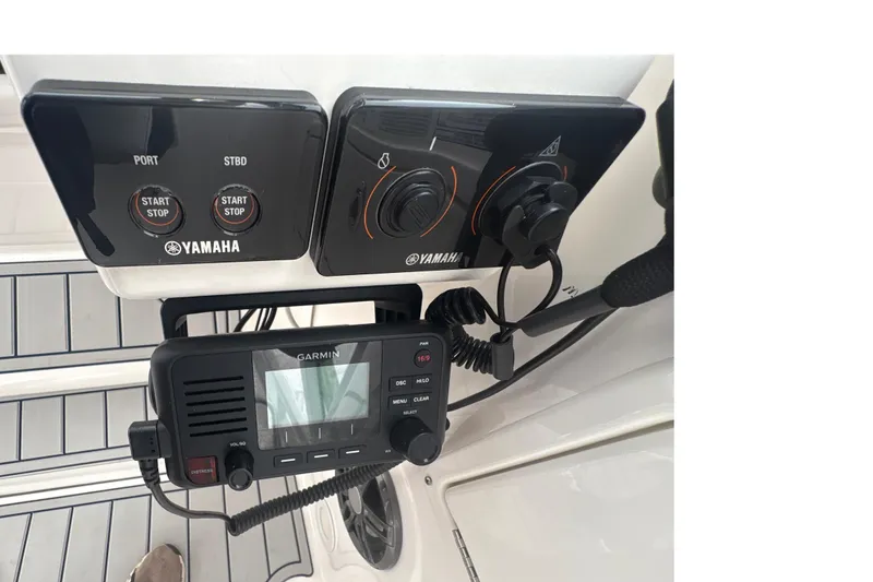 Slide: The Image of Control panel of 2023 Sea Fox 268 Traveler with Yamaha and Garmin equipment. - 20