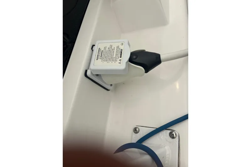 Slide: The Image of Shore power connection on 2023 Sea Fox 268 Traveler boat. - 54