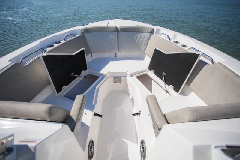 Slide: The Image of Manufacturer Provided Image: 2023 Sea Fox 268 Traveler boat interior with open storage compartments. - 66