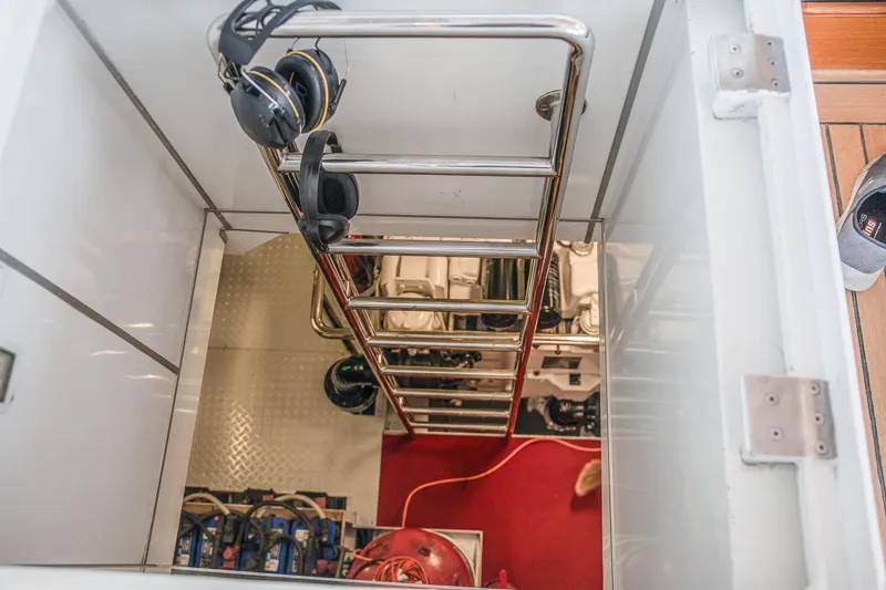 Slide: The Image of Engine room access ladder on 2004 Holland Jachtbouw Custom yacht. - 61
