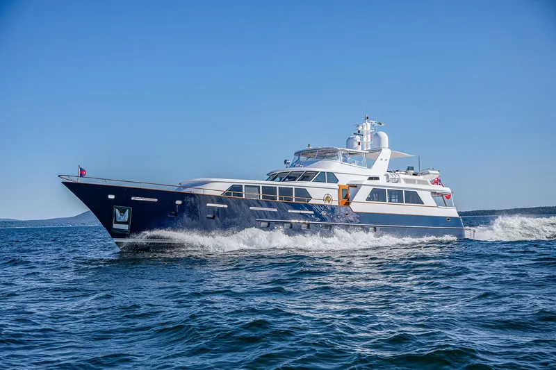 The Image of Luxurious 2004 Holland Jachtbouw Custom yacht cruising on open water under clear blue skies. - 0