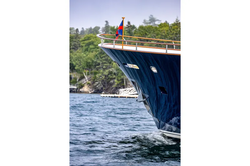 Slide: The Image of Luxury yacht by Holland Jachtbouw, Custom model, 2004, cruising in scenic waters. - 73