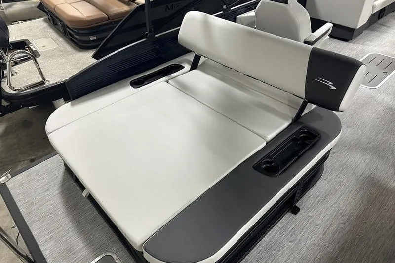 Slide: The Image of 2026 Bennington S Swingback 22 SSB boat interior with sleek seating and modern design. - 8