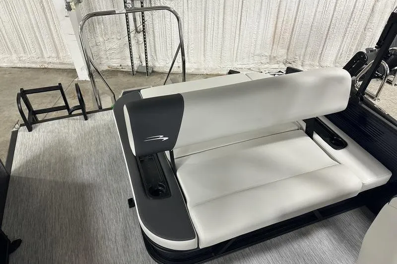 Slide: The Image of 2026 Bennington S Swingback 22 SSB boat interior with sleek seating design. - 13