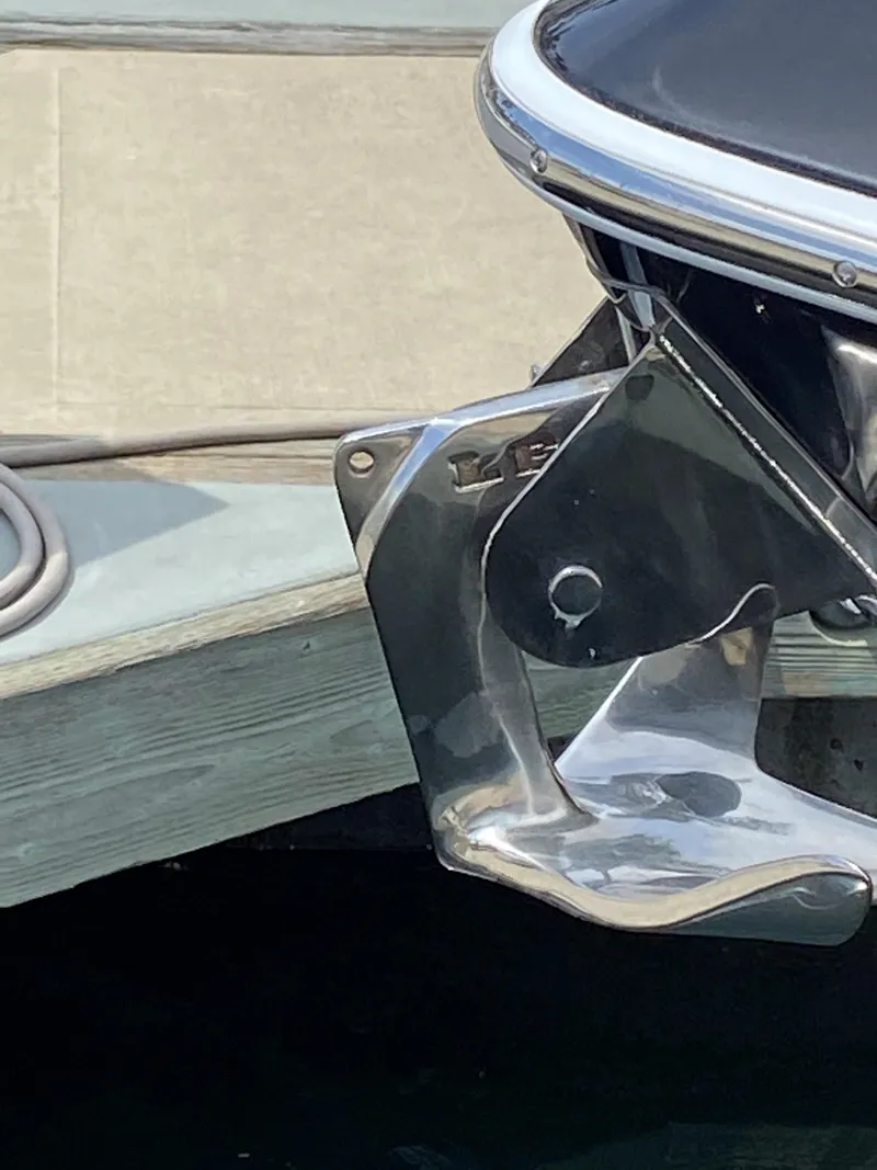 Slide: The Image of 2017 Formula 350 Sun Sport boat anchor detail at dock. - 23