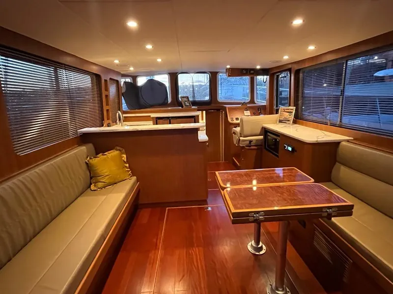 Slide: The Image of Luxurious interior of 2025 Bracewell 41 yacht with elegant wood finishes and modern amenities. - 43