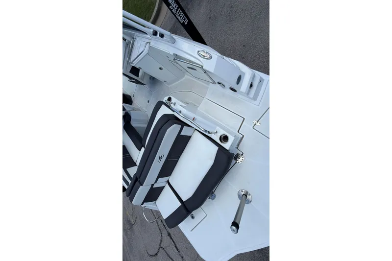 Slide: The Image of 2024 Monterey M4 boat interior with sleek seating and modern design. - 31
