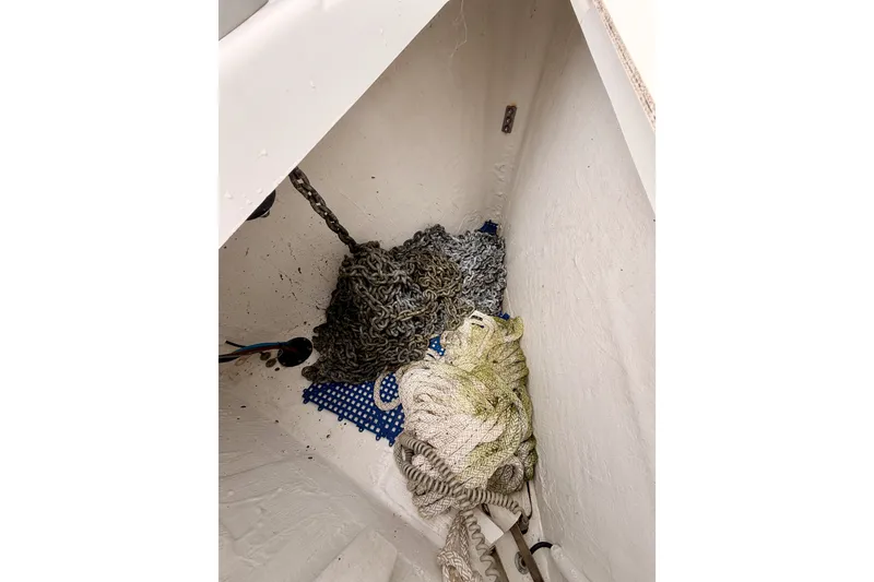 Slide: The Image of Anchor chain and rope storage in 2017 Beneteau Oceanis 41.1 sailboat. - 20