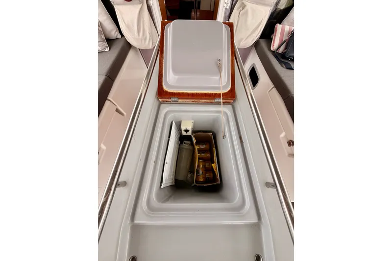 Slide: The Image of Interior storage compartment of a 2017 Beneteau Oceanis 41.1 sailboat. - 54