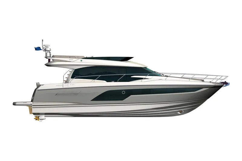 Slide: The Image of Manufacturer Provided Image: 2023 Prestige 590 luxury yacht side view. - 107