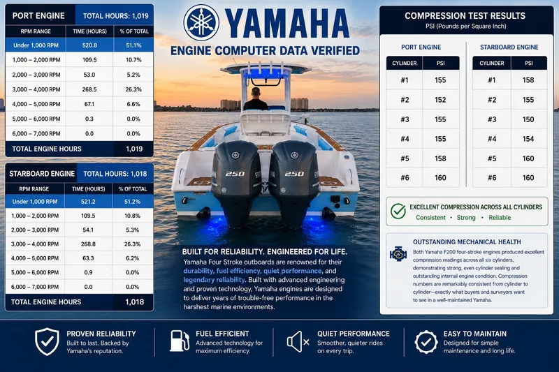 Slide: The Image of ```json { "alt_text": "Yamaha engine data for 2018 Sea Hunt Gamefish 27 Coffin Box, showcasing reliability and performance." } ``` - 2