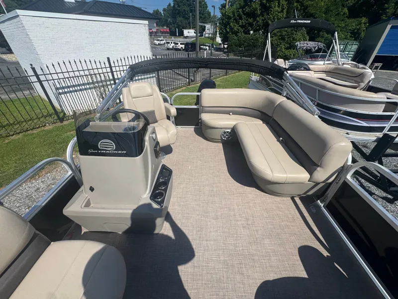 Slide: The Image of Sun Tracker Party Barge 16 DLX 2024 - 16